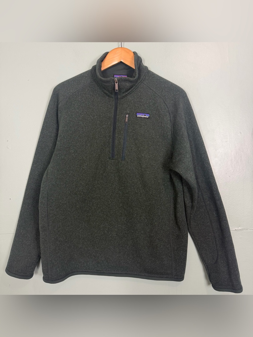 Patagoni Men’s Better Sweater‎ 1/4 Half Zip Forest Green Size Medium Pullover